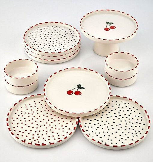 Aithrio Alb Ceramică Set de Vase 11buc