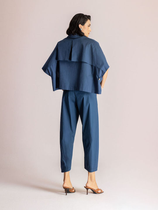 Damen Stoffhose Navy