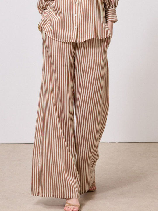 Women's Fabric Trousers Brown