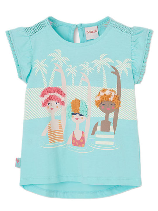 Kids' Shirt Short Sleeve Aqua