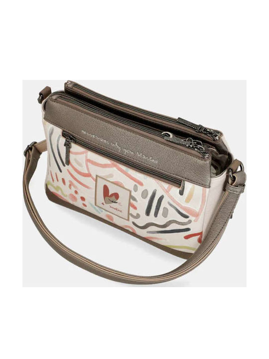 Stoff Damen Schulter Tasche Mehrfarbig