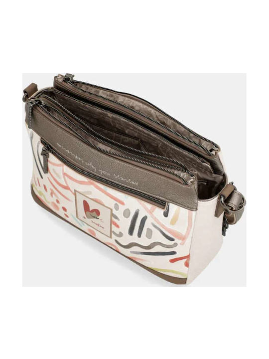 Stoff Damen Schulter Tasche Mehrfarbig