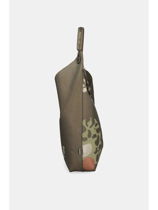 Fabric Women's Tote Handbag Multicolour