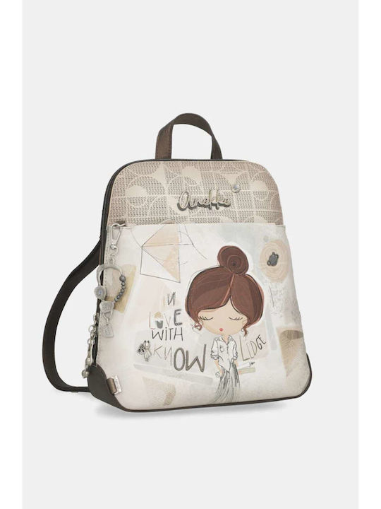 Gestrickte Damen Rucksack Mehrfarbige Handtasche