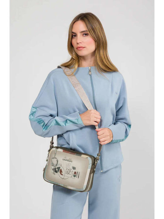 Stoff Damen Schulter Tasche Mehrfarbig