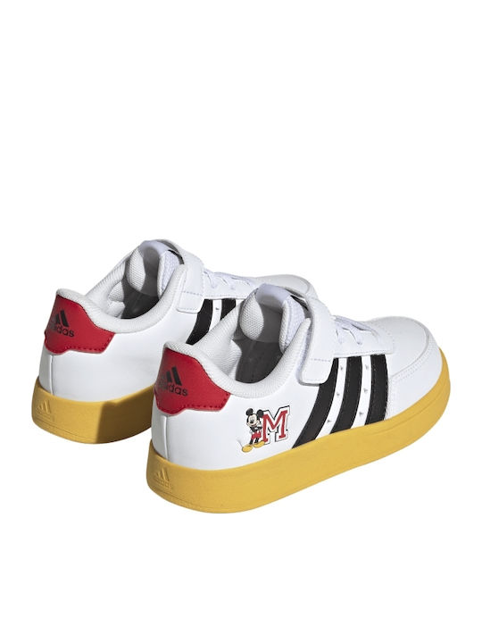 Breaknet x Disney Mickey Mouse Kids Sneakers with Scratch Cloud White / Core Black / Bold Gold