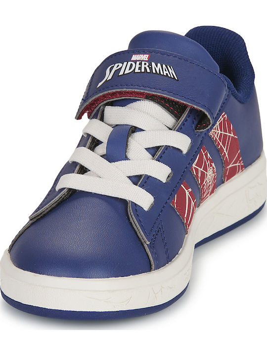 Grand Court Kids Sneakers with Hoop & Loop Closure Blue