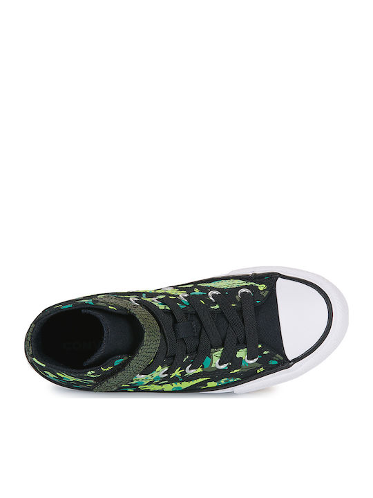 Chuck Taylor All Star Παιδικά Sneakers High με Σκρατς Μαύρα