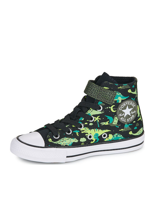 Chuck Taylor All Star Παιδικά Sneakers High με Σκρατς Μαύρα