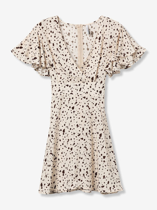 Summer Mini Dress Beige