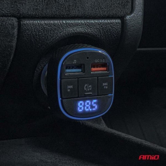 AMiO Car FM Transmitter with USB Bluetooth