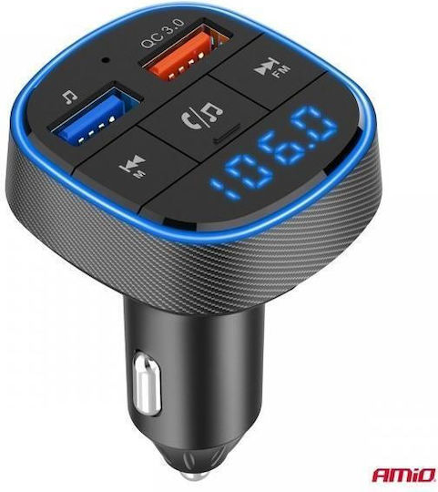 AMiO Car FM Transmitter with USB Bluetooth