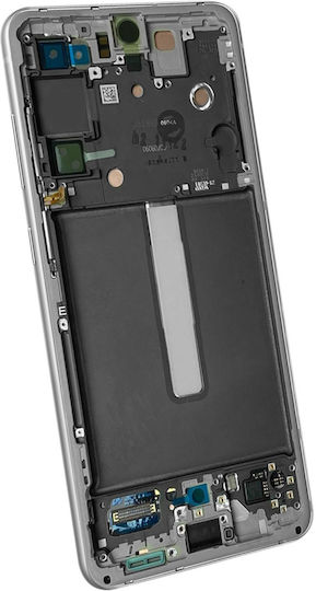Samsung Екран със Сензорен Механизъм за Galaxy S21 FE 5G G990 (Бял)