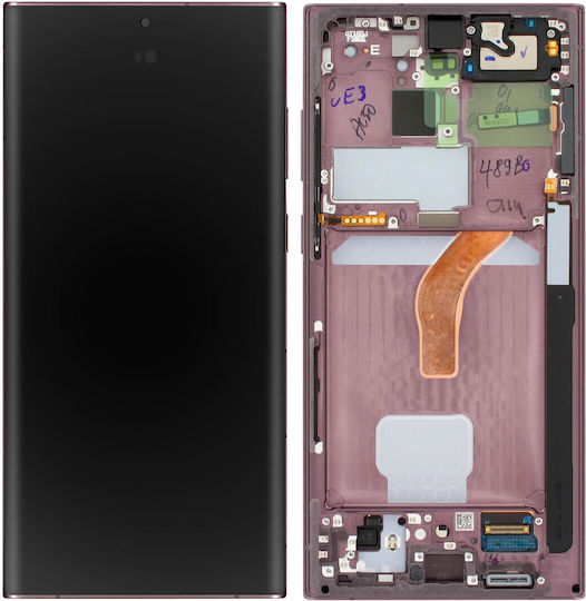 Samsung Touch Mechanism Screen for Galaxy S22 Ultra 5G S908 Burgundy
