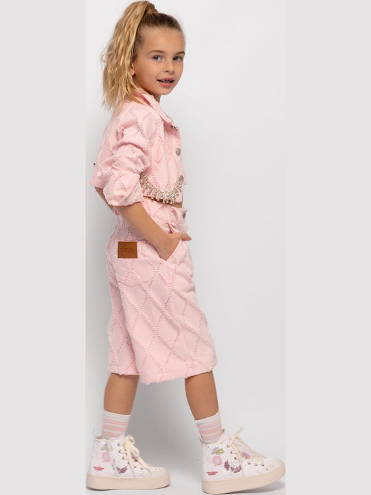 Kids Denim Pink Shorts/Bermuda