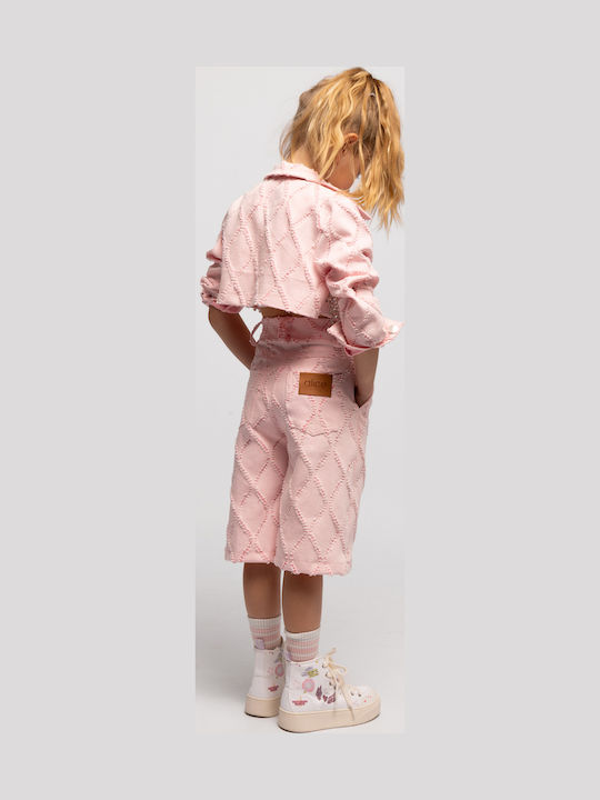 Kids Denim Pink Shorts/Bermuda