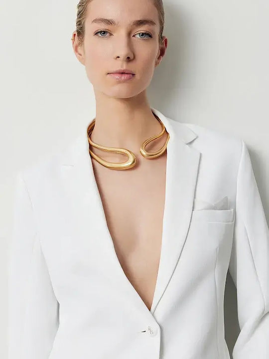 BSB Damen Krepp Blazer Weiß