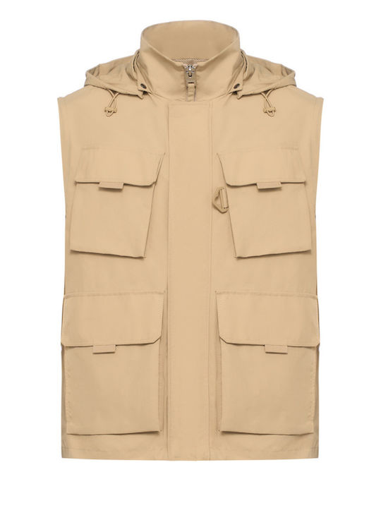 Beige Ärmelloses Herren Jacken