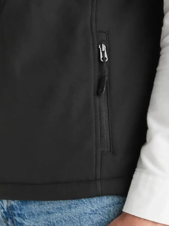 Αμάνικο Μπουφάν Softshell Αδιάβροχο και Αντιανεμικό Μαύρο