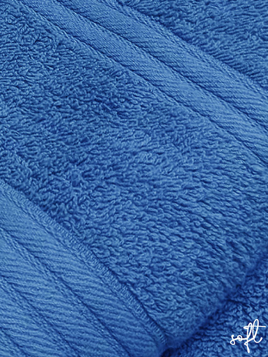 Cosy Life Πετσέτα Προσώπου Soft Line Σιελ 2τμχ Βάρους 500gr/m²