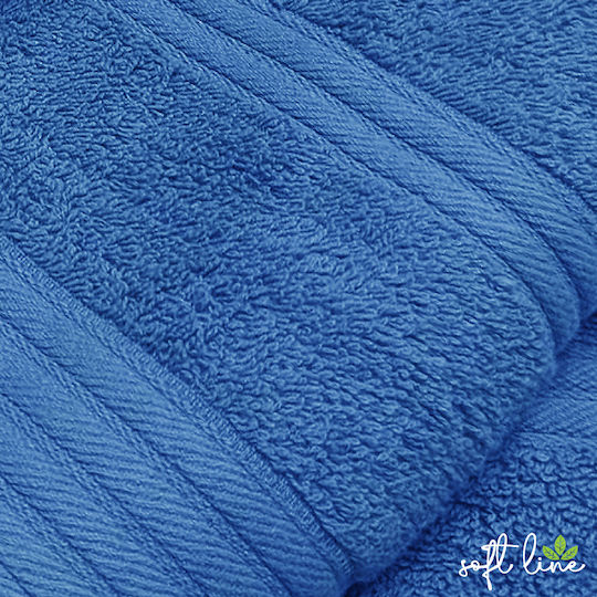 Cosy Life Πετσέτα Προσώπου Soft Line Σιελ 2τμχ Βάρους 500gr/m²
