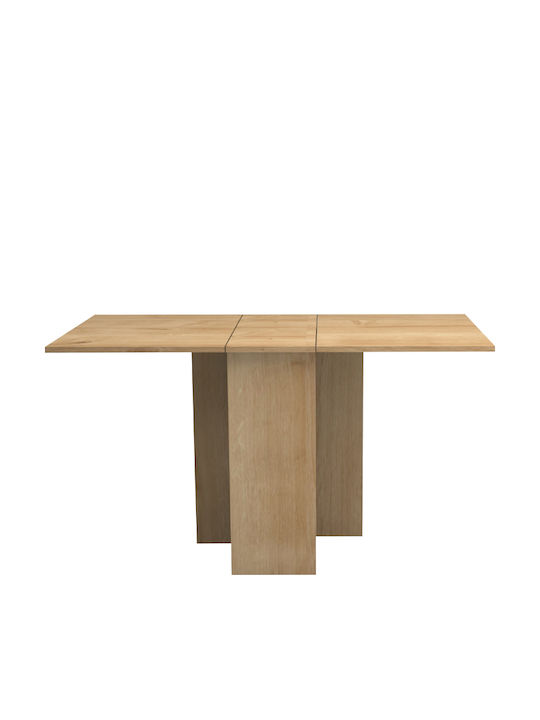 Pepe Extendable Collapsible Wooden Natural Beech Dining Room Table 28(+56)x77x75cm