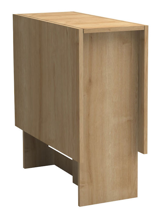 Pepe Extendable Collapsible Wooden Natural Beech Dining Room Table 28(+56)x77x75cm