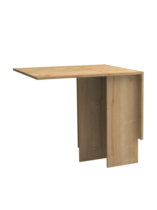 Pepe Extendable Collapsible Wooden Natural Beech Dining Room Table 28(+56)x77x75cm