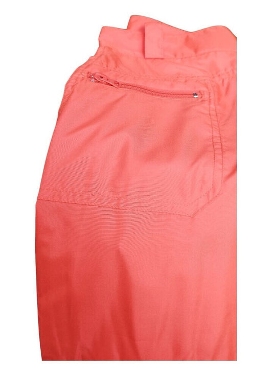 Women's Fabric Cargo Trousers Orange