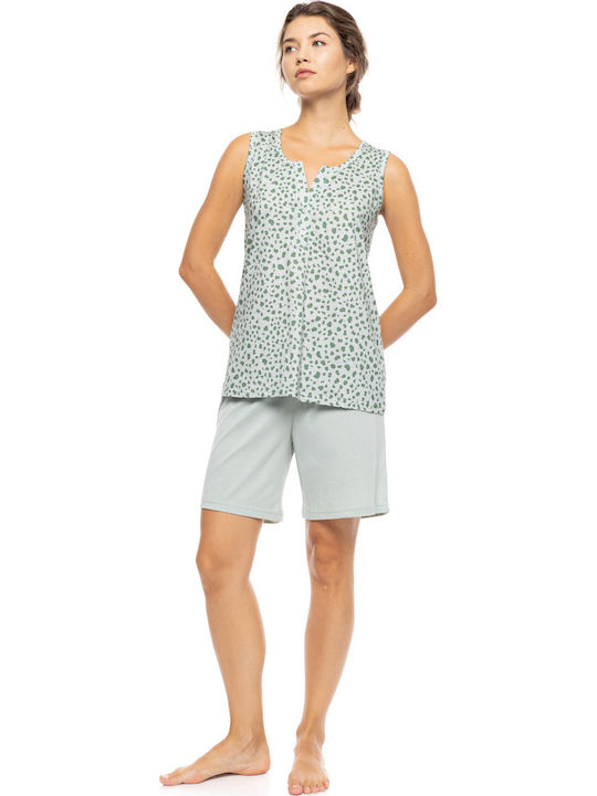 Pink Label Summer Women's Pyjama Set Jade Leo