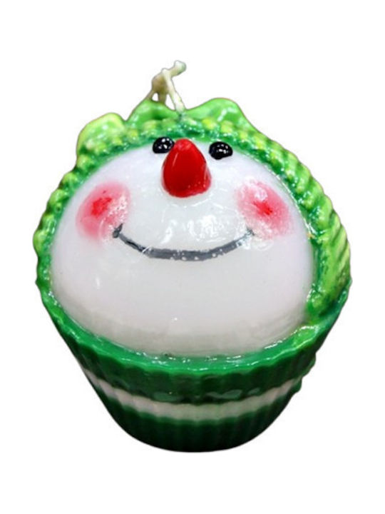 Gerakis Weihnachtskerze Grün 11x9cm