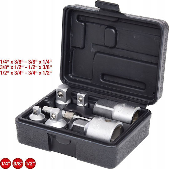 Ks Tools Steckdosen Pneumatisch mit Rahmen Gastgeber 1/2" Set 12 Stück