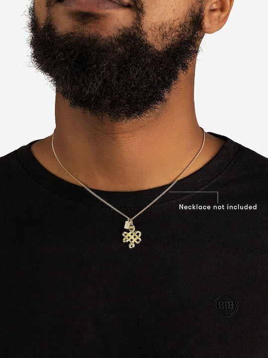 Buddha to Buddha Charm Infinity Gold Plated Silver