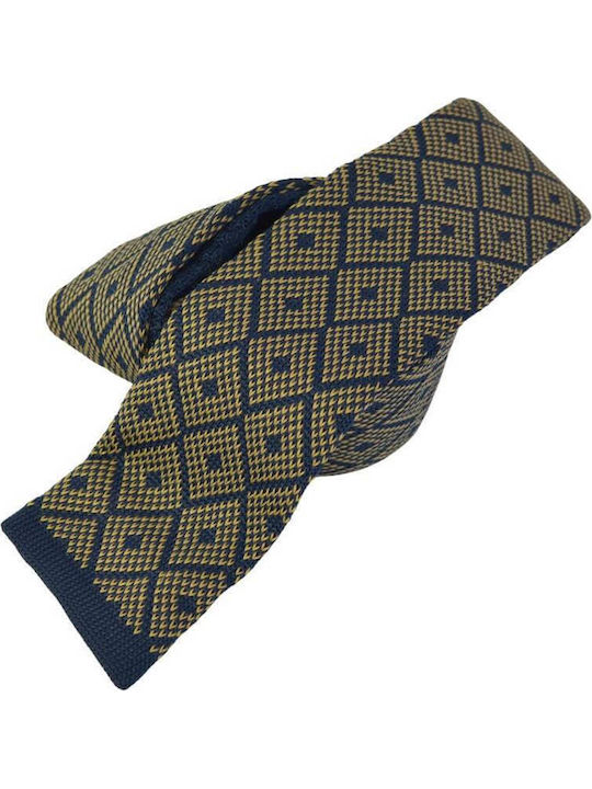 E-Ties Men's Knitted Printed Tie in Blue Color