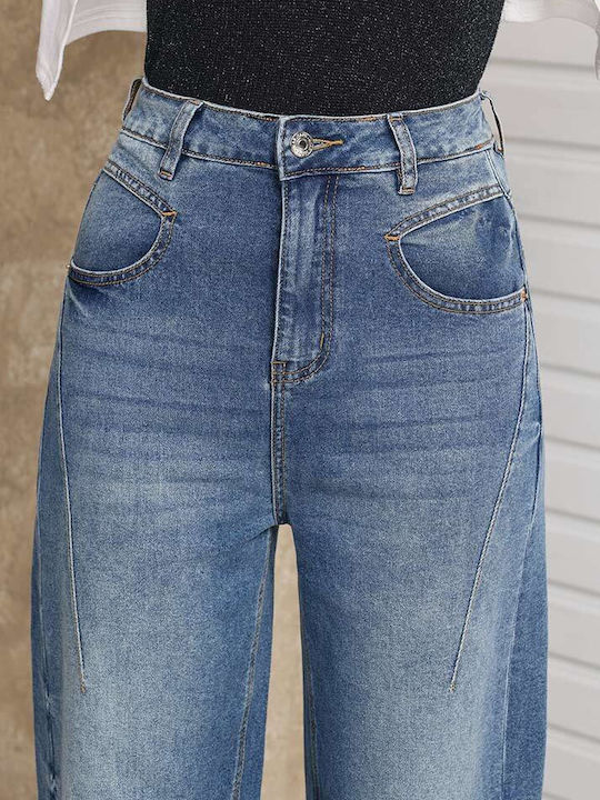 High Rise Women's Jean Pants in Balloon Leg Style