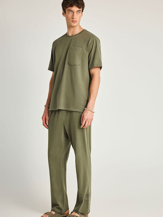Sweatpants With Elastic Khaki