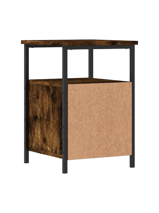Nachttisch Holz mit Metallfüßen Braun 34x35,5x50cm