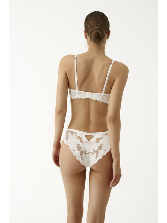 Damen-Slip mit Spitze Weiß
