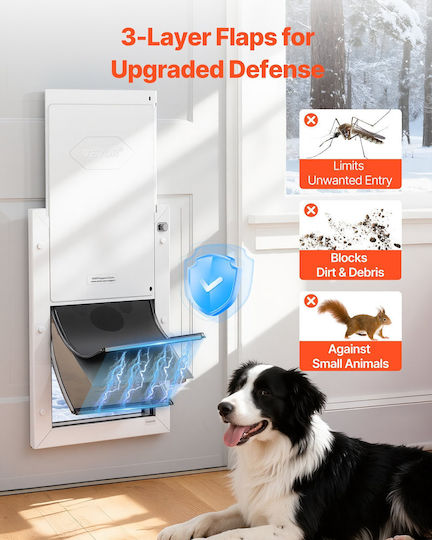 Vevor Dog Door Made of Metal in White Colour