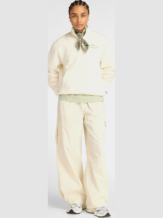 Damen Stoff Fracht Hose Beige