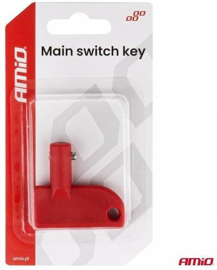 Amio Central Switch Battery Power Key Plastic Red 1 Piece