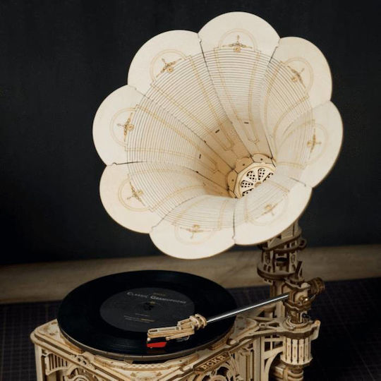 Robotime Παιχνίδι Κατασκευών Ξύλινo 3d Classical Gramophone