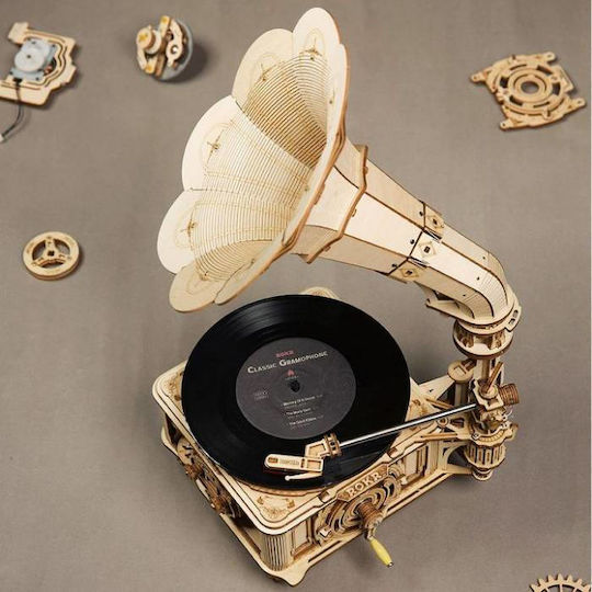 Robotime Παιχνίδι Κατασκευών Ξύλινo 3d Classical Gramophone