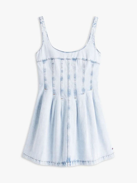 Καλοκαιρινό Mini Φόρεμα Τζιν Light Blue