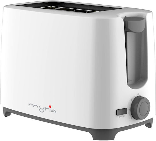 Myria Prăjitor de Pâine cu 2 Sloturi 700W Alb