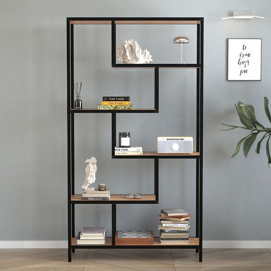 Bibliotecă Larissa Negru - Stejar Pin 90x30x159cm
