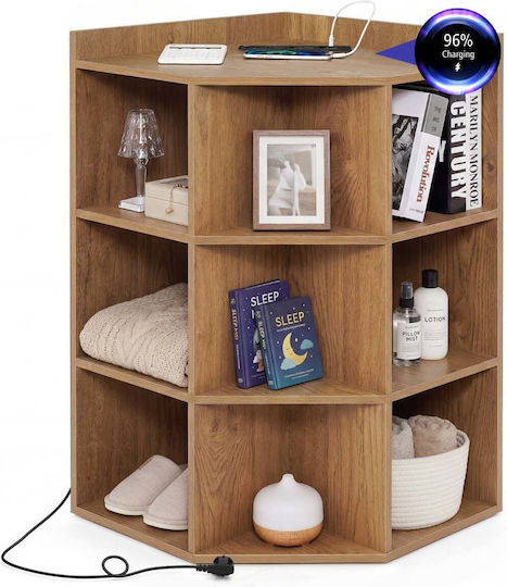 Corner Bookcase Natural 86x51x71.5 cm Corner Bookcase Natural 86x51x71.5 cm