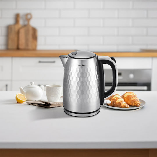 Webber Βραστήρας 1.7lt 2200W Ασημί