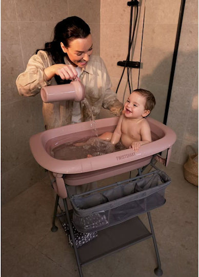 Twistshake Folding Baby Bath Pink