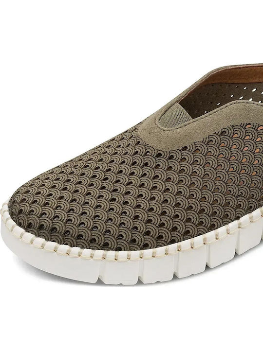 Softline Women's Ballerina Shoes in Green Colour